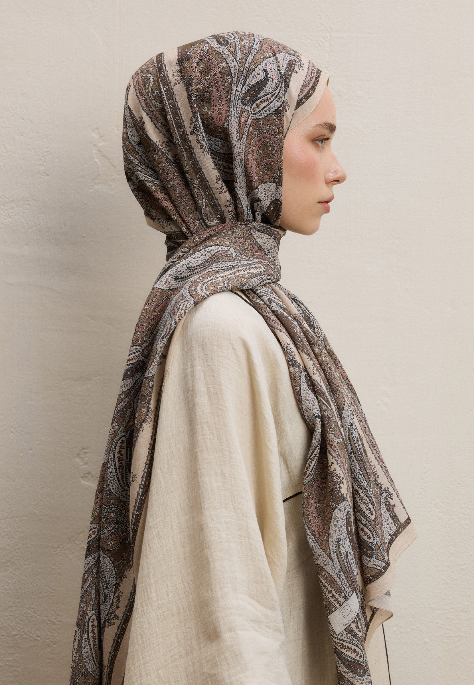 Nude Paısley Elegance Desen Şal