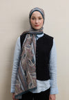 Mavi Paısley Elegance Desen Şal