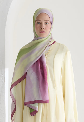 Gül Pembe Ombre Floş Viskon Şal