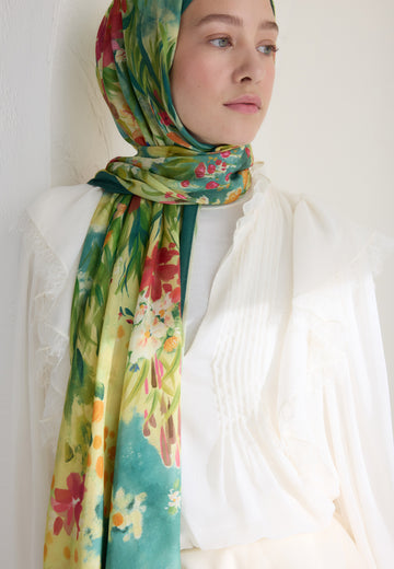 Adaçayı Sweet Garden Floş Viskon Şal