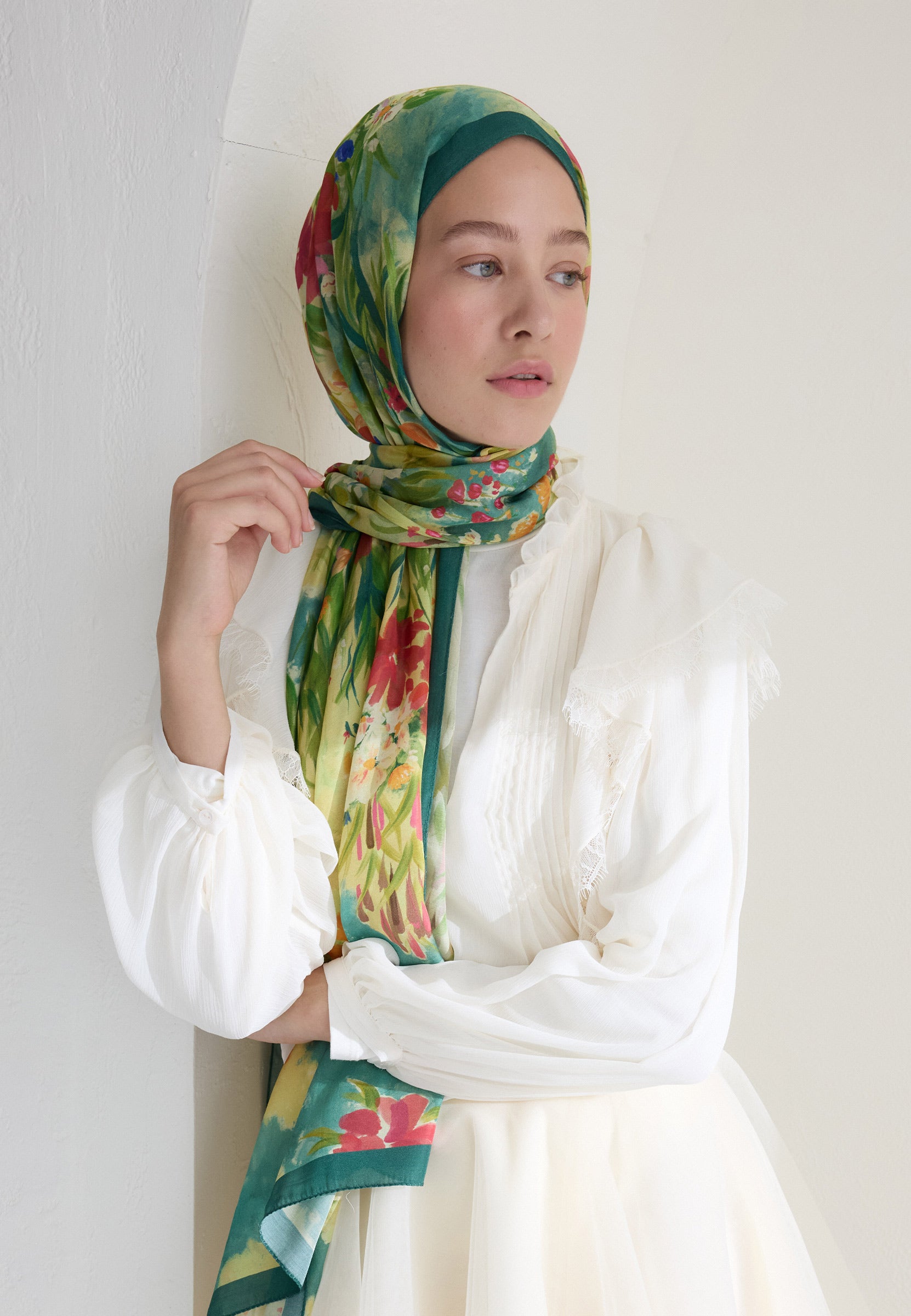Adaçayı Sweet Garden Floş Viskon Şal