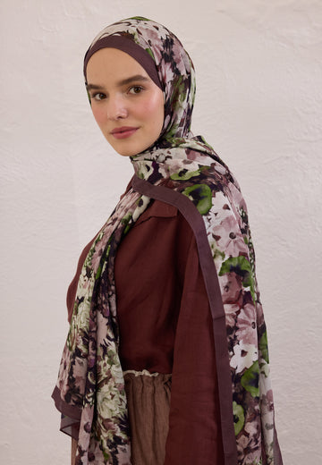 Erik Çürüğü Beauty Blossom Desen Rami Şal