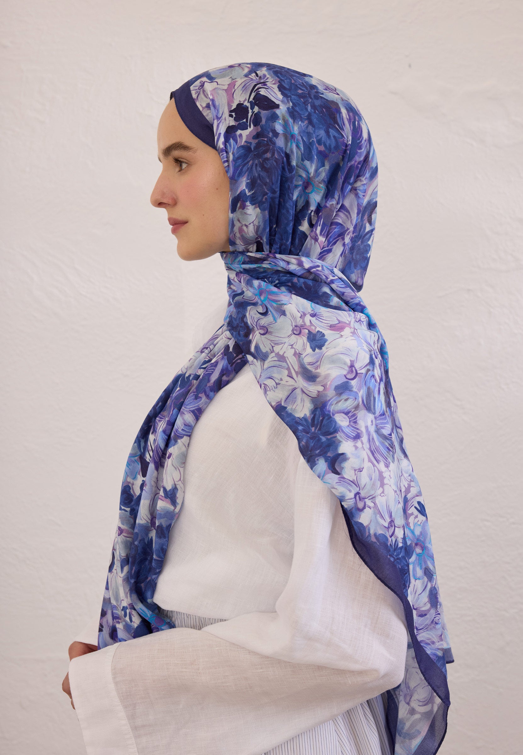 Lavanta Summer Bloom Desen Rami Şal