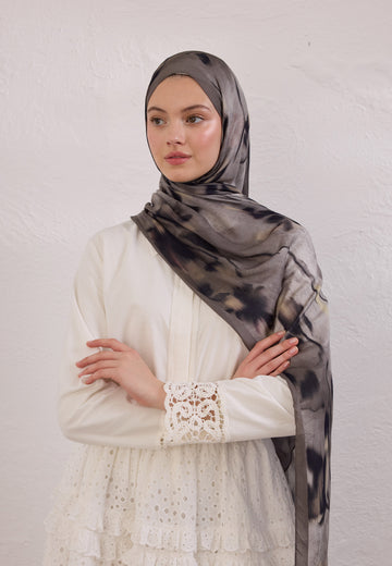 Vizon Dark Flora Desen Rami Şal