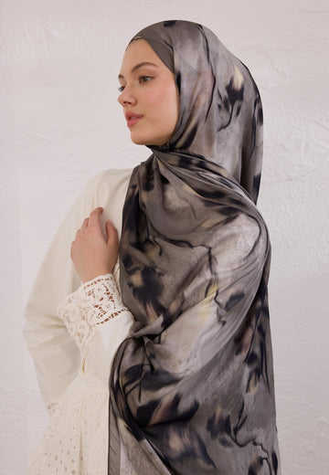 Vizon Dark Flora Desen Rami Şal