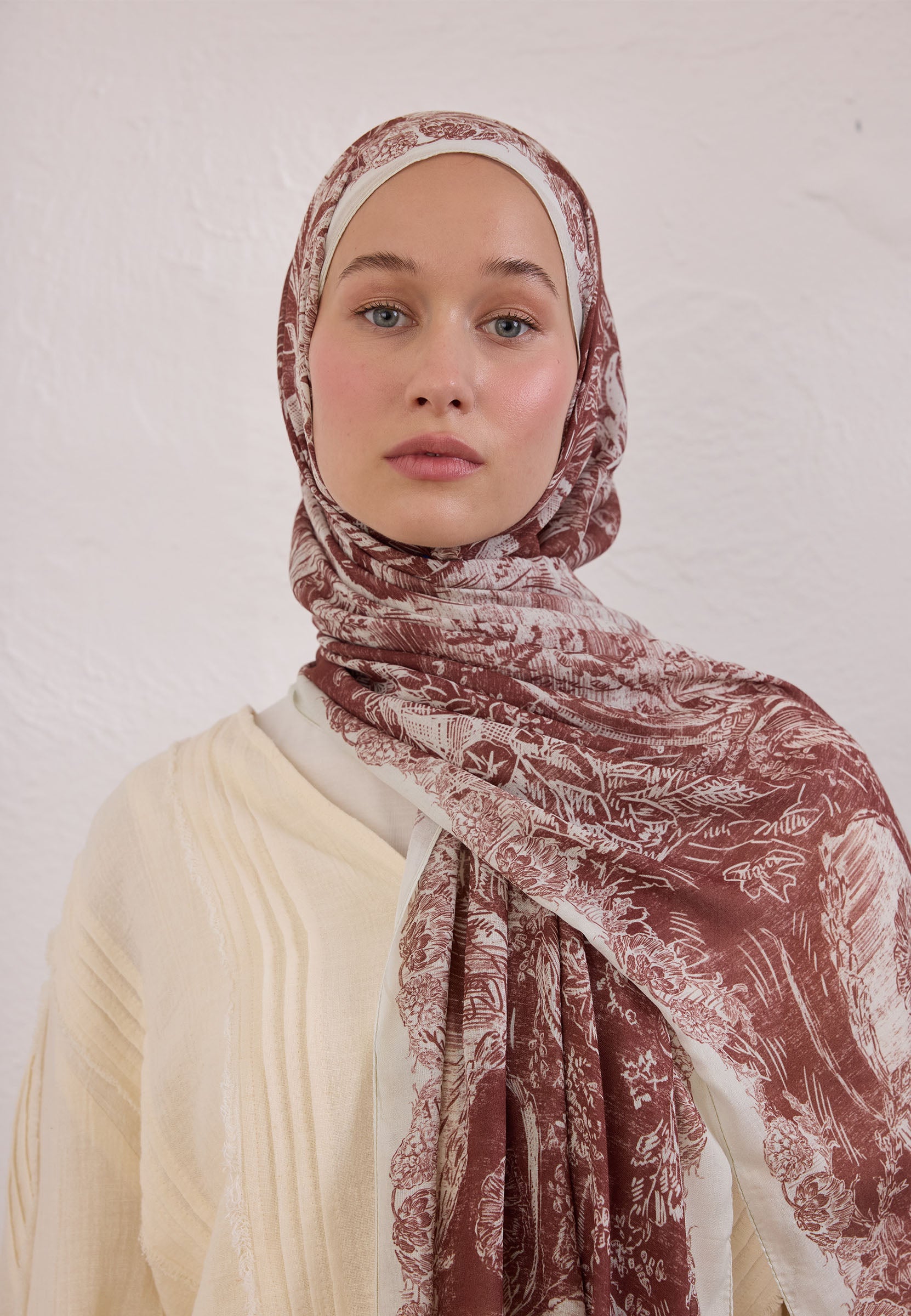 Ağaç Kabuğu Secret Elegance Desen Rami Şal
