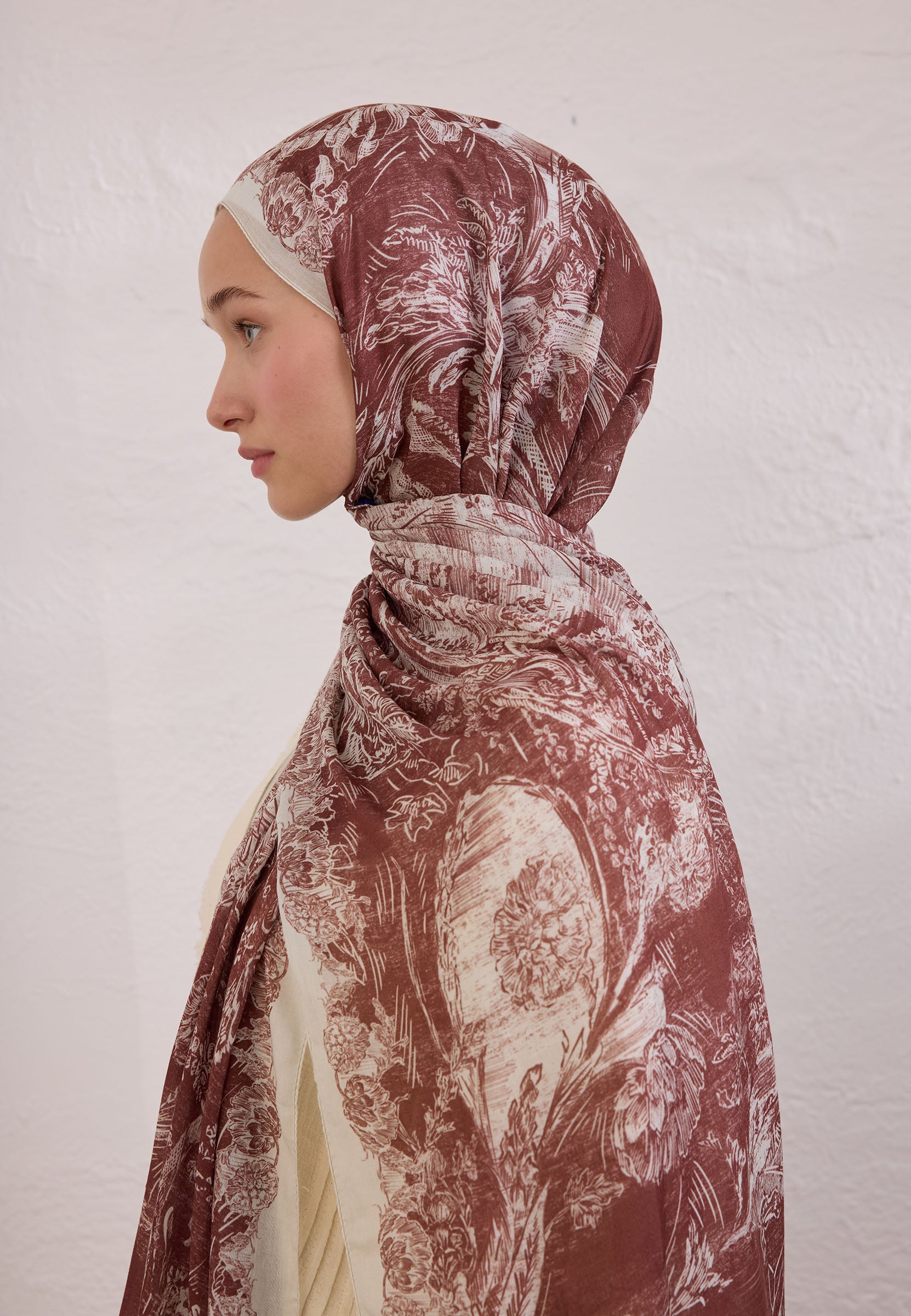 Ağaç Kabuğu Secret Elegance Desen Rami Şal