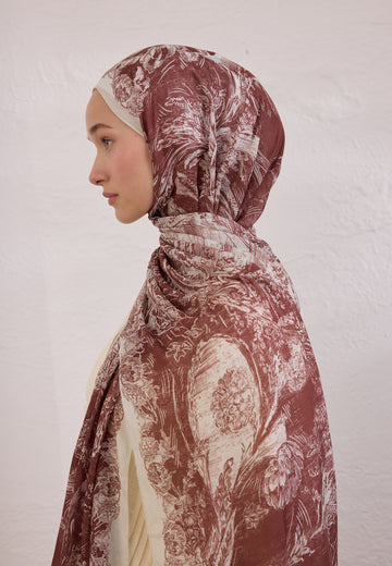Ağaç Kabuğu Secret Elegance Desen Rami Şal