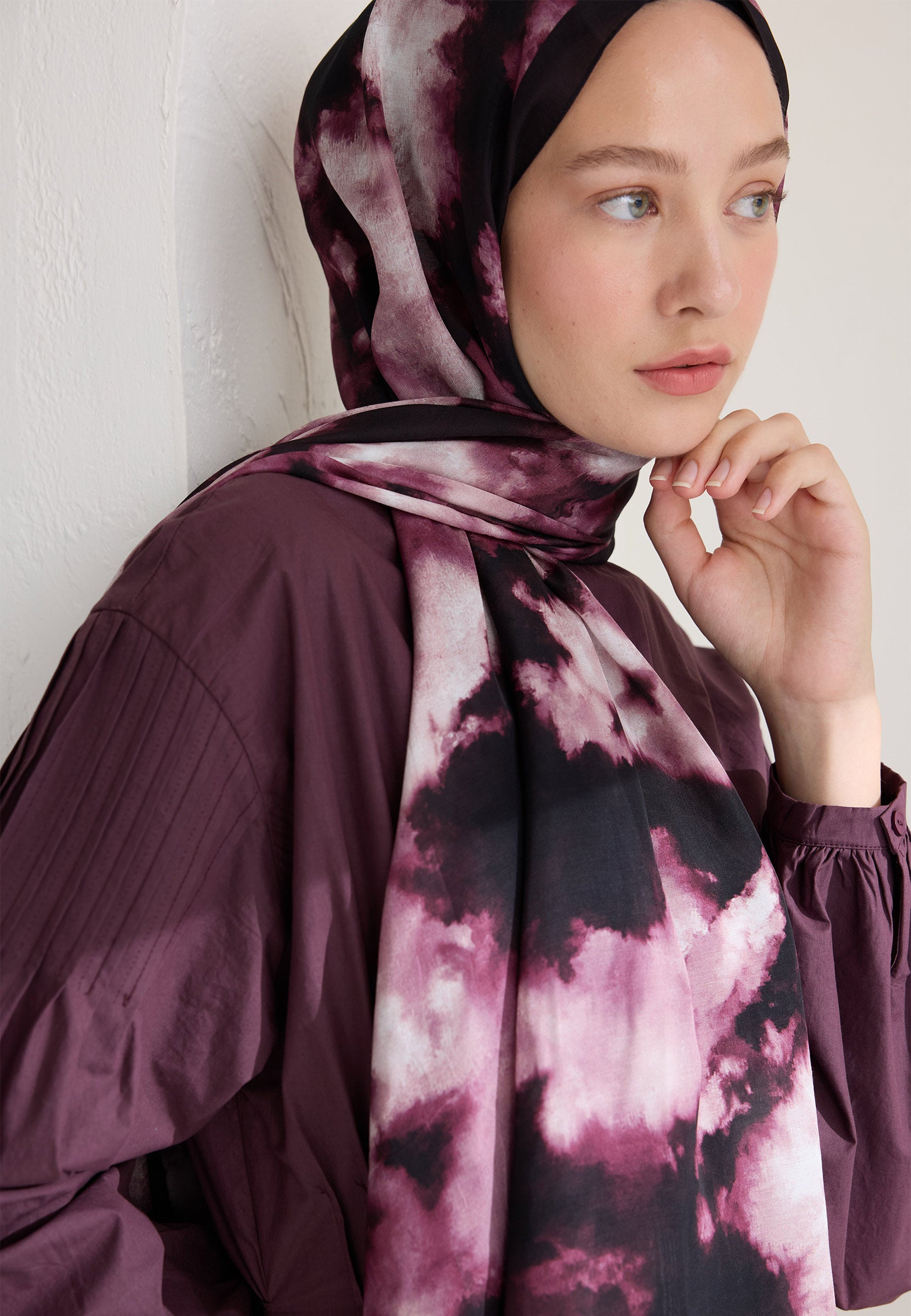 Mürdüm Lola Floş Viskon Şal