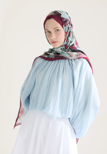 Mürdüm Vanılla Blossom Floş Viskon Şal