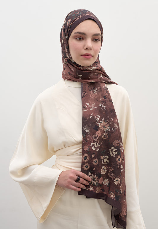 Bordo Seraphına Desen Şal
