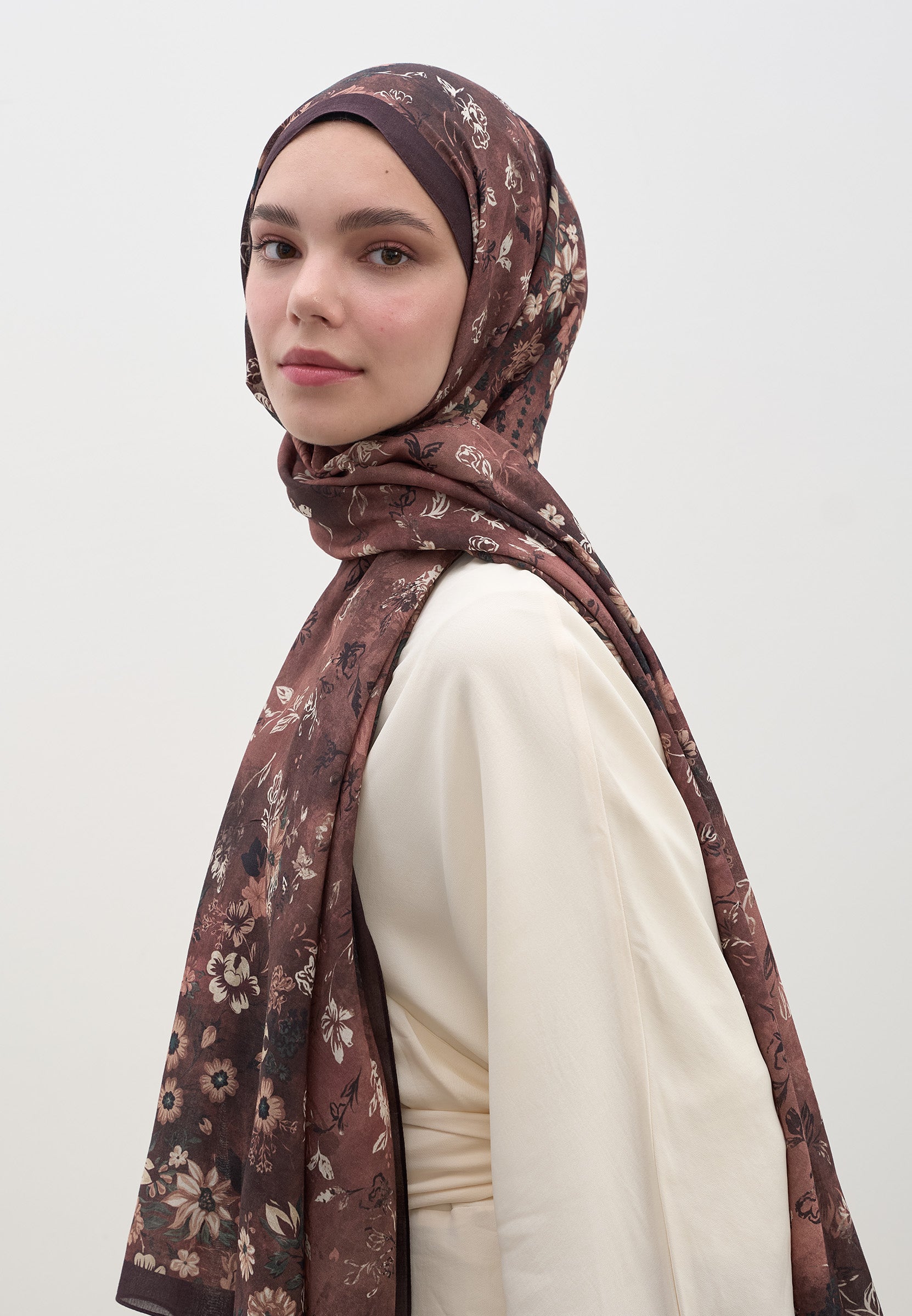 Bordo Seraphına Desen Şal