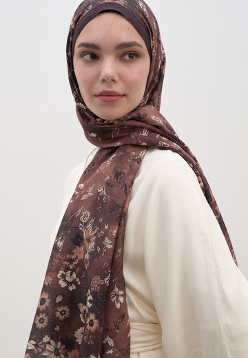 Bordo Seraphına Desen Şal