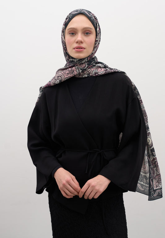 Antrasit Avery Desen Şal