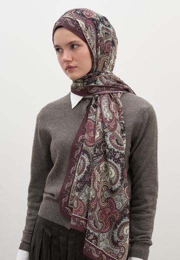 Mürdüm Avery Desen Şal