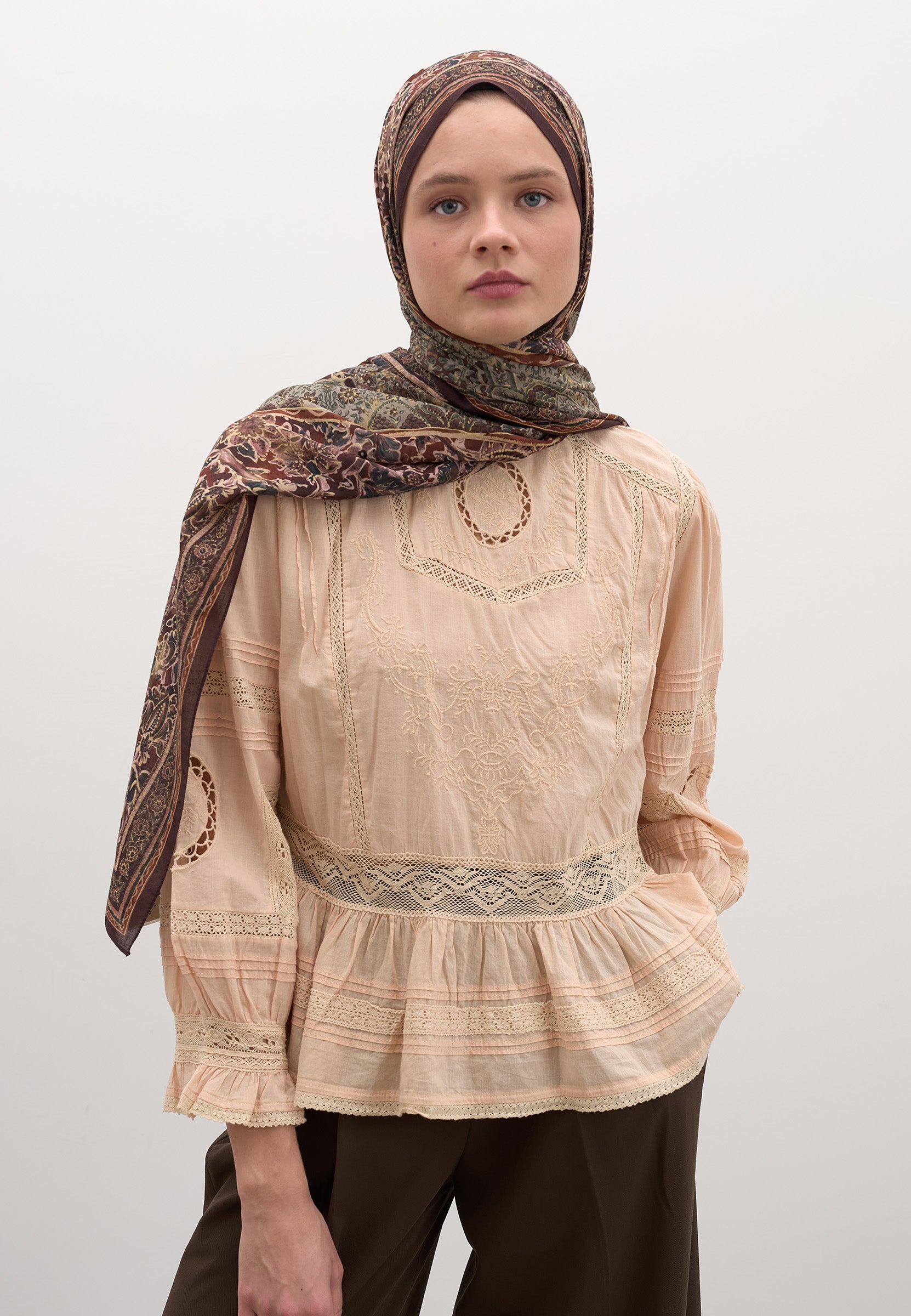 Bordo Vanessa Desen Şal
