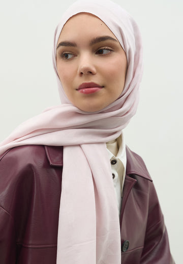 Pudra Oslo Pamuk Floş Jakarlı Şal