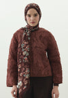 Bordo Secret Pearl Desenli Pamuk Viskon Şal