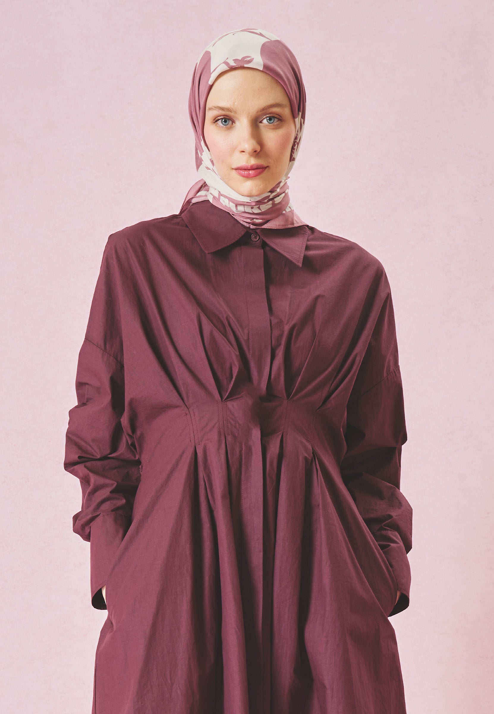 Love Reverie Desen Floş Viskon Eşarp Dreamy Pink
