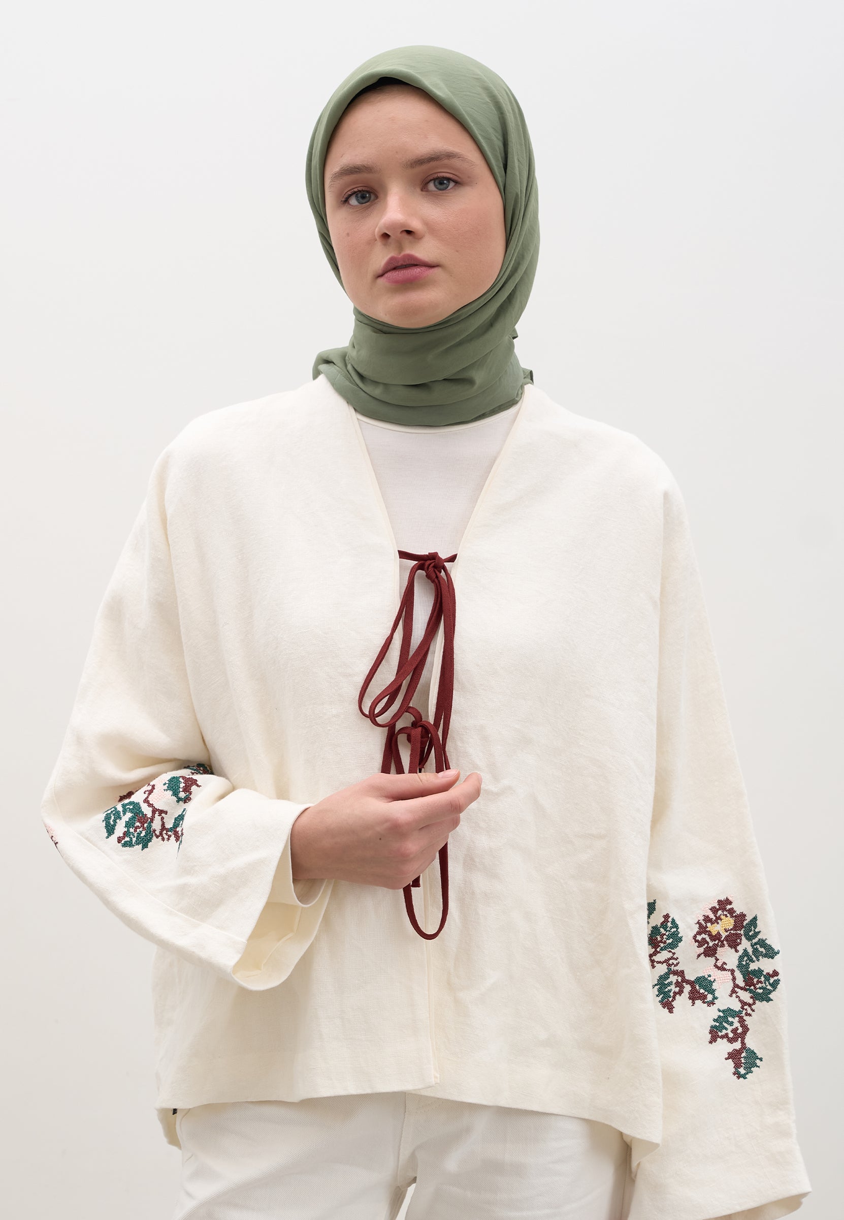 Mint Pamuk Viskon Eşarp