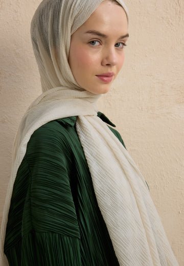 Fildişi Modal Damalı Şal