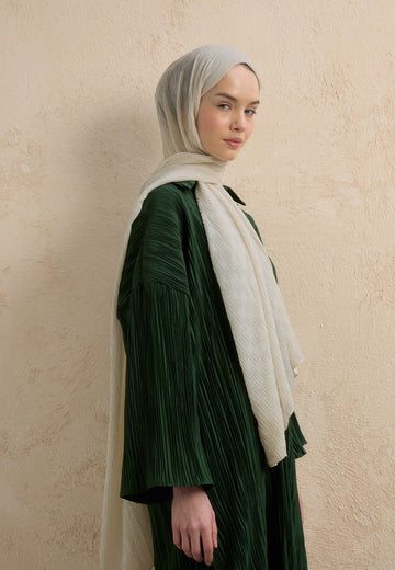 Fildişi Modal Damalı Şal