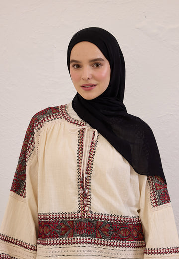 Siyah Soft Viskon Şal
