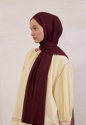 Bordo Soft Viskon Şal