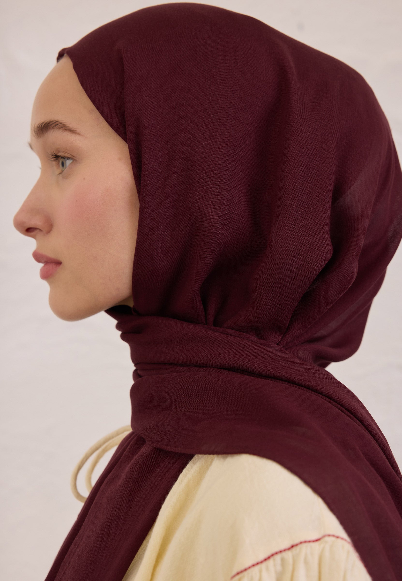 Bordo Soft Viskon Şal