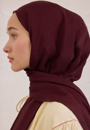 Bordo Soft Viskon Şal