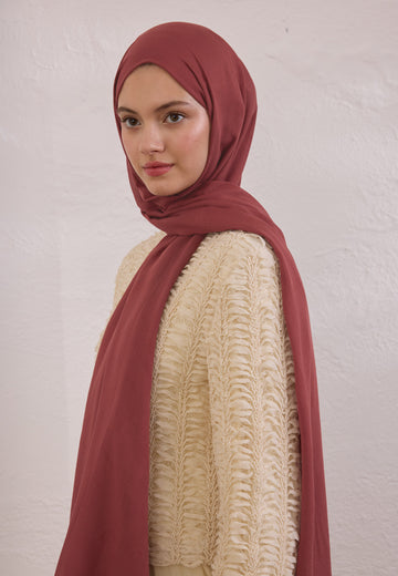 Vıntage Rose Soft Viskon Şal