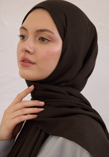 Çikolata Kahve Soft Viskon Şal