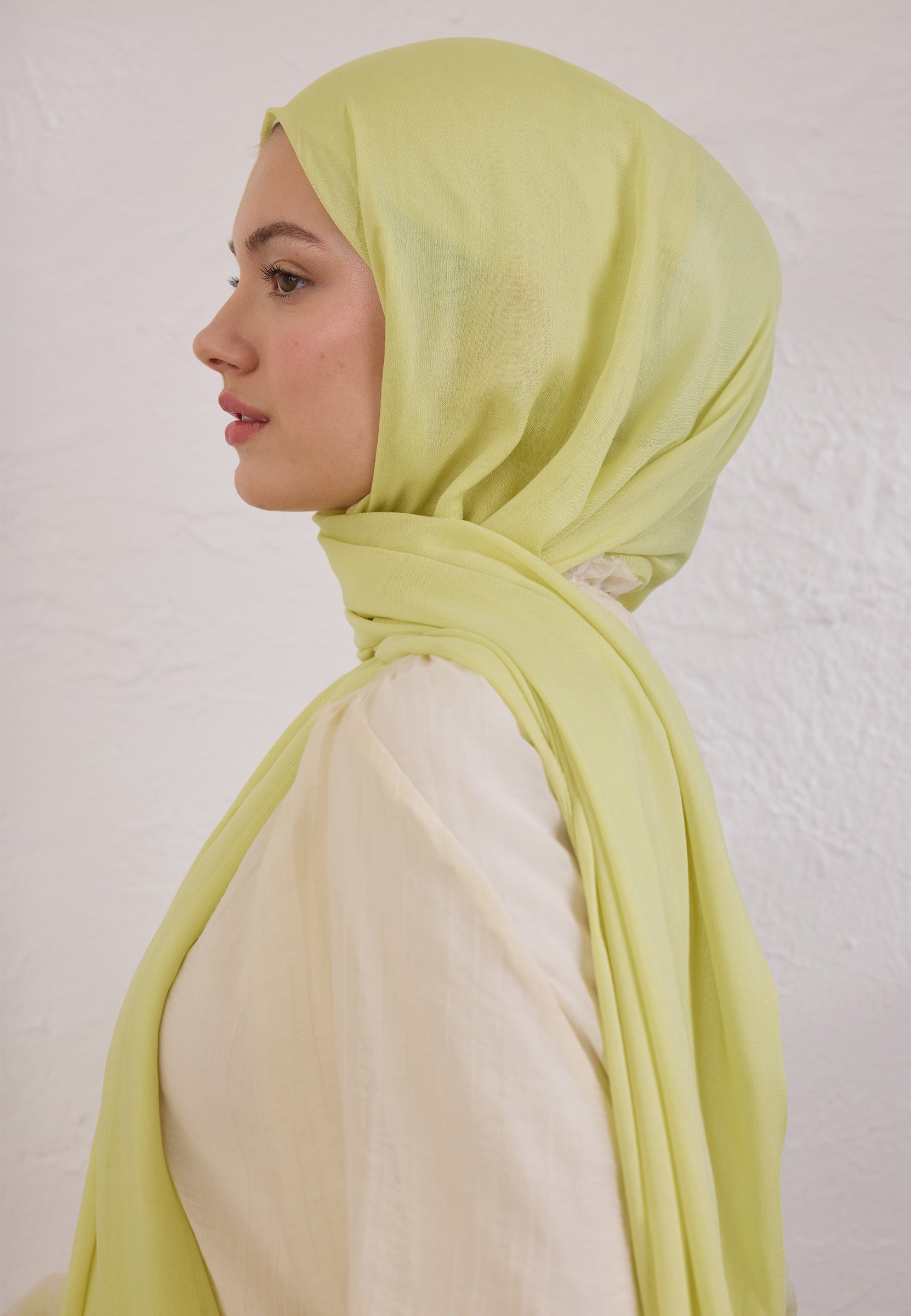 Soft Sarı Soft Viskon Şal
