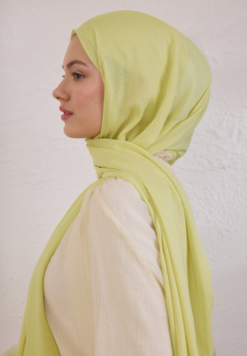 Soft Sarı Soft Viskon Şal