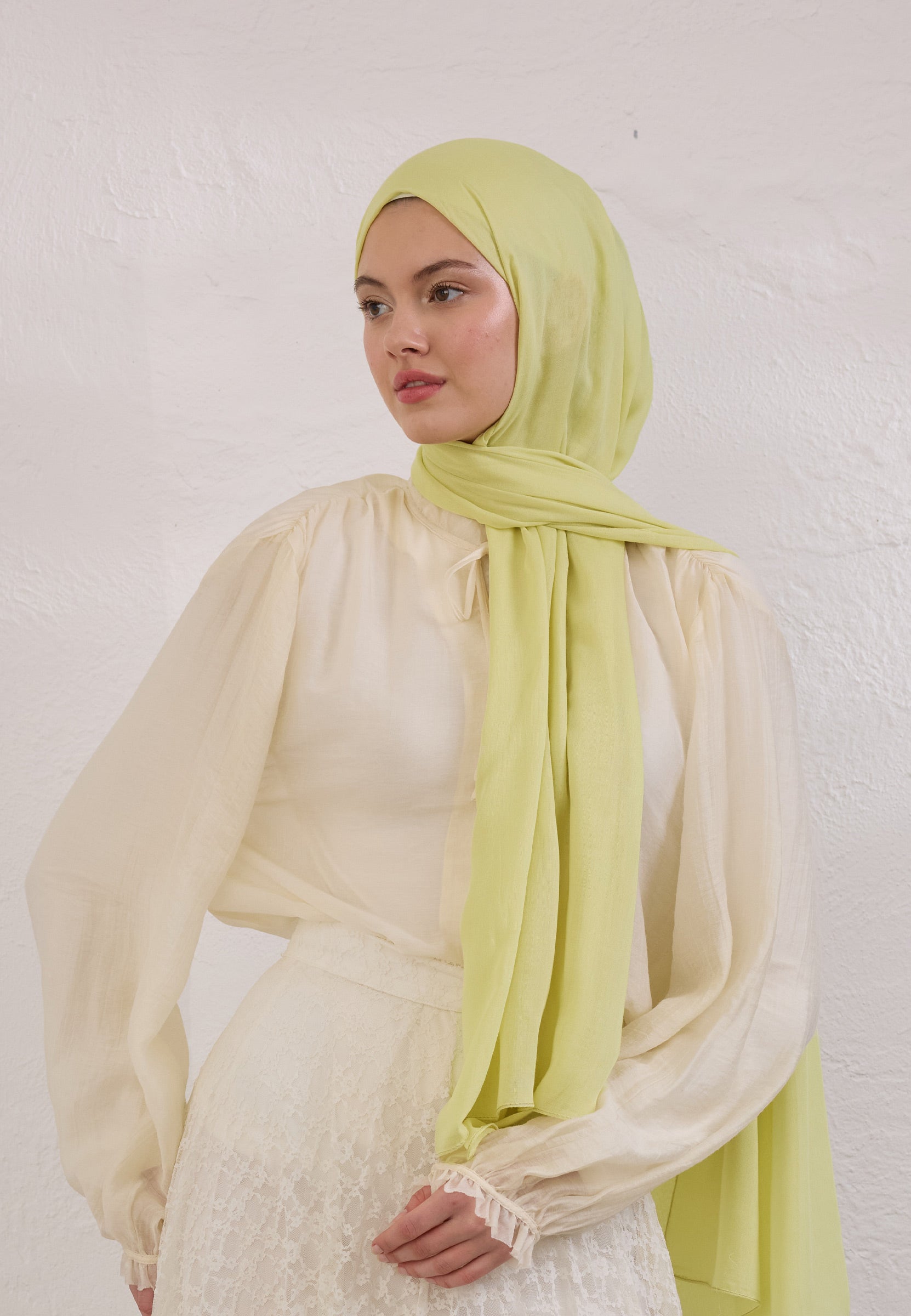 Soft Sarı Soft Viskon Şal