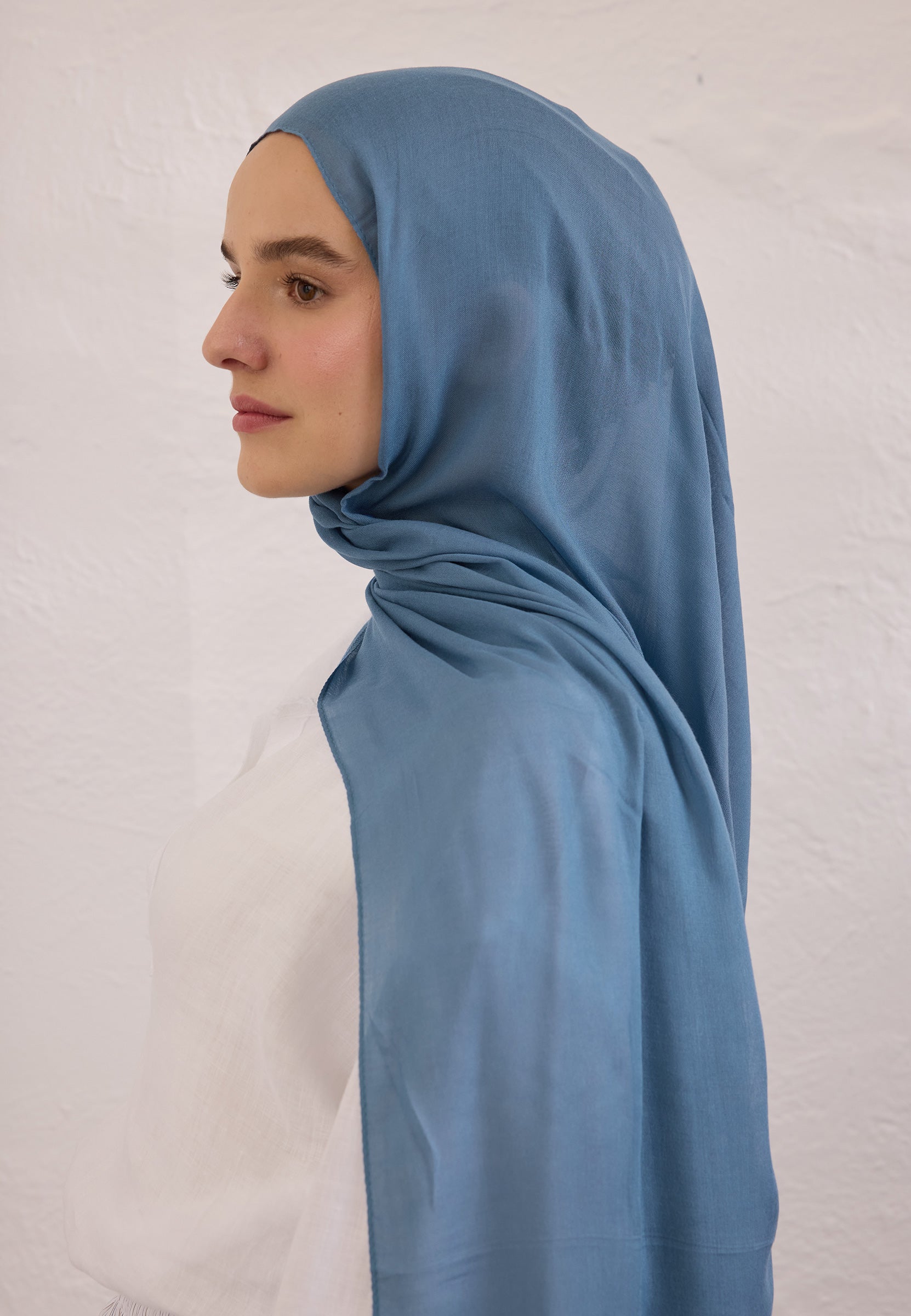 Kot Mavi Soft Viskon Şal