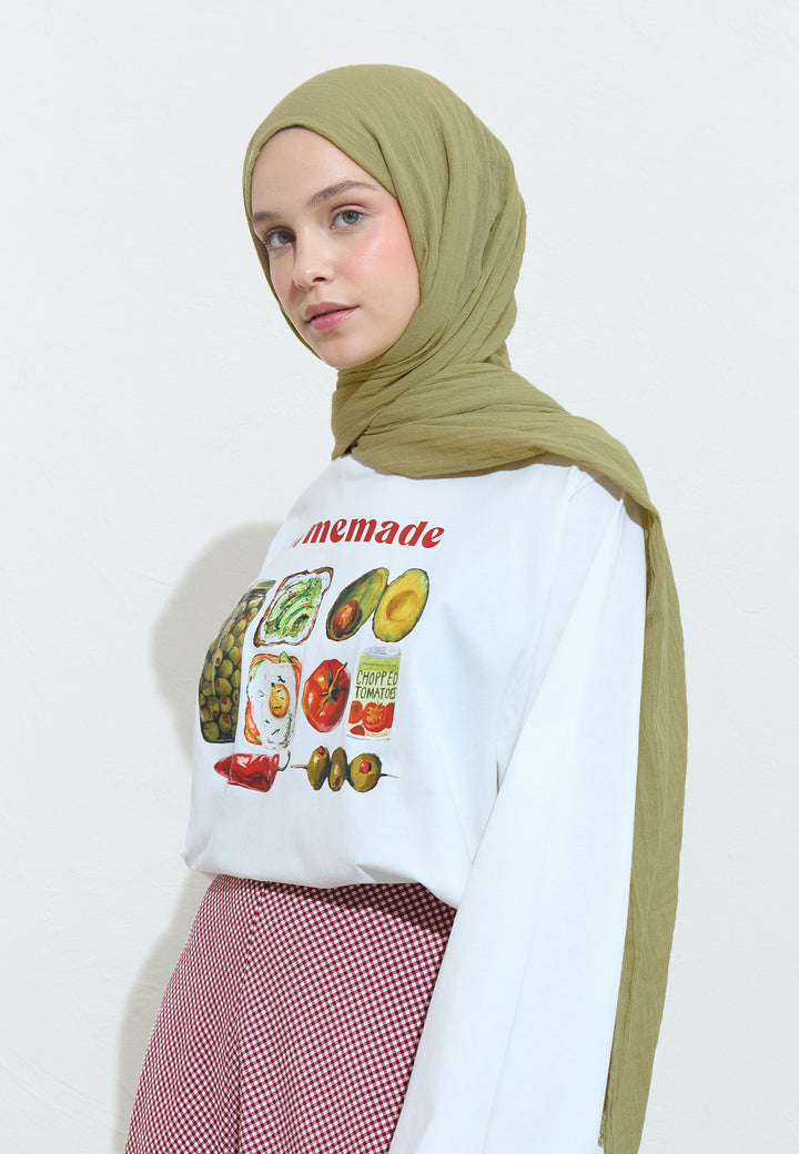 Edamame Pamuklu Keten Şal