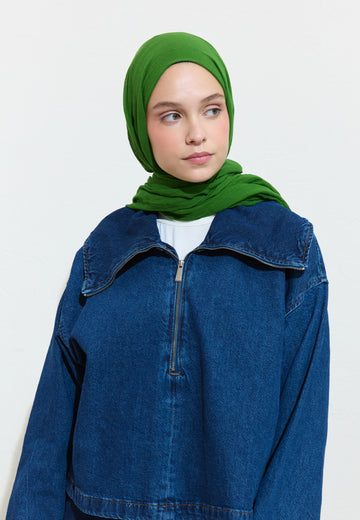 Green Juıce Pamuklu Keten Şal