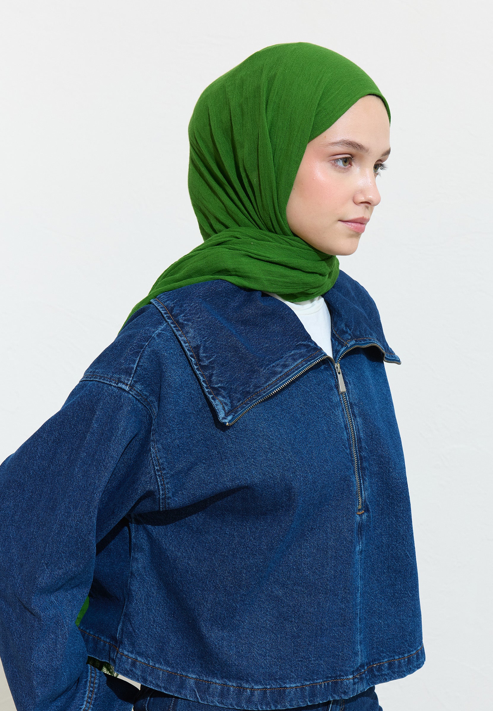 Green Juıce Pamuklu Keten Şal
