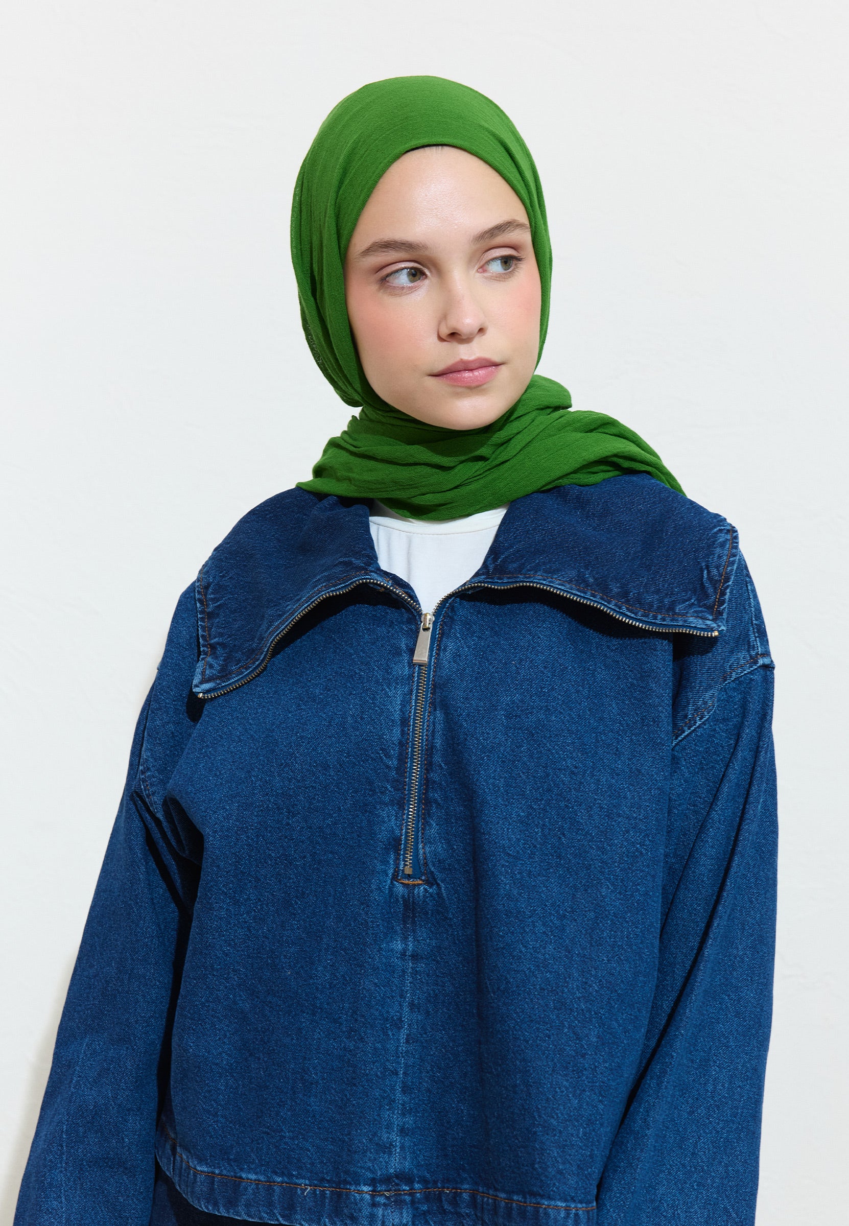 Green Juıce Pamuklu Keten Şal
