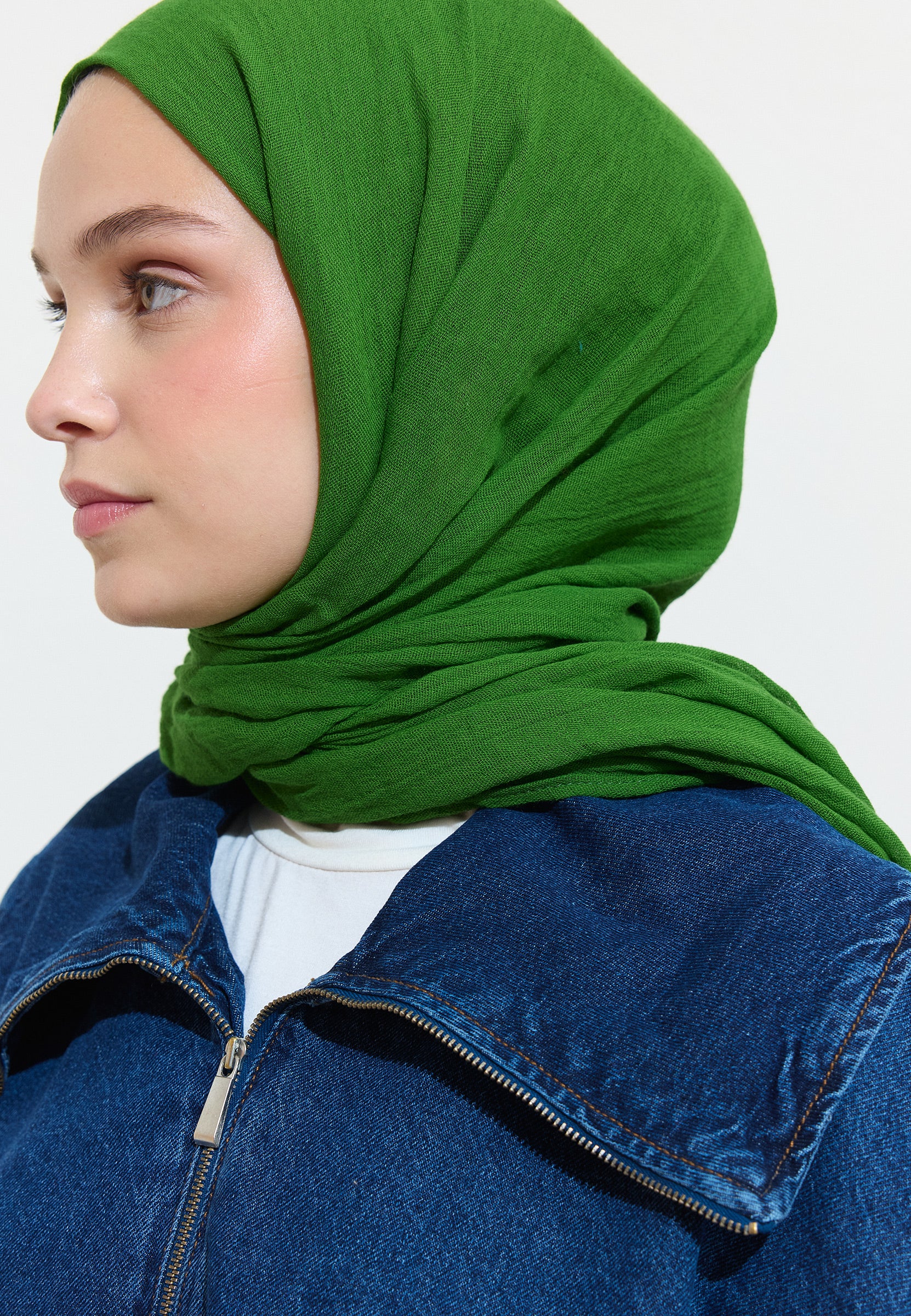 Green Juıce Pamuklu Keten Şal