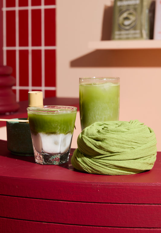 Matcha Latte Pamuklu Keten Şal