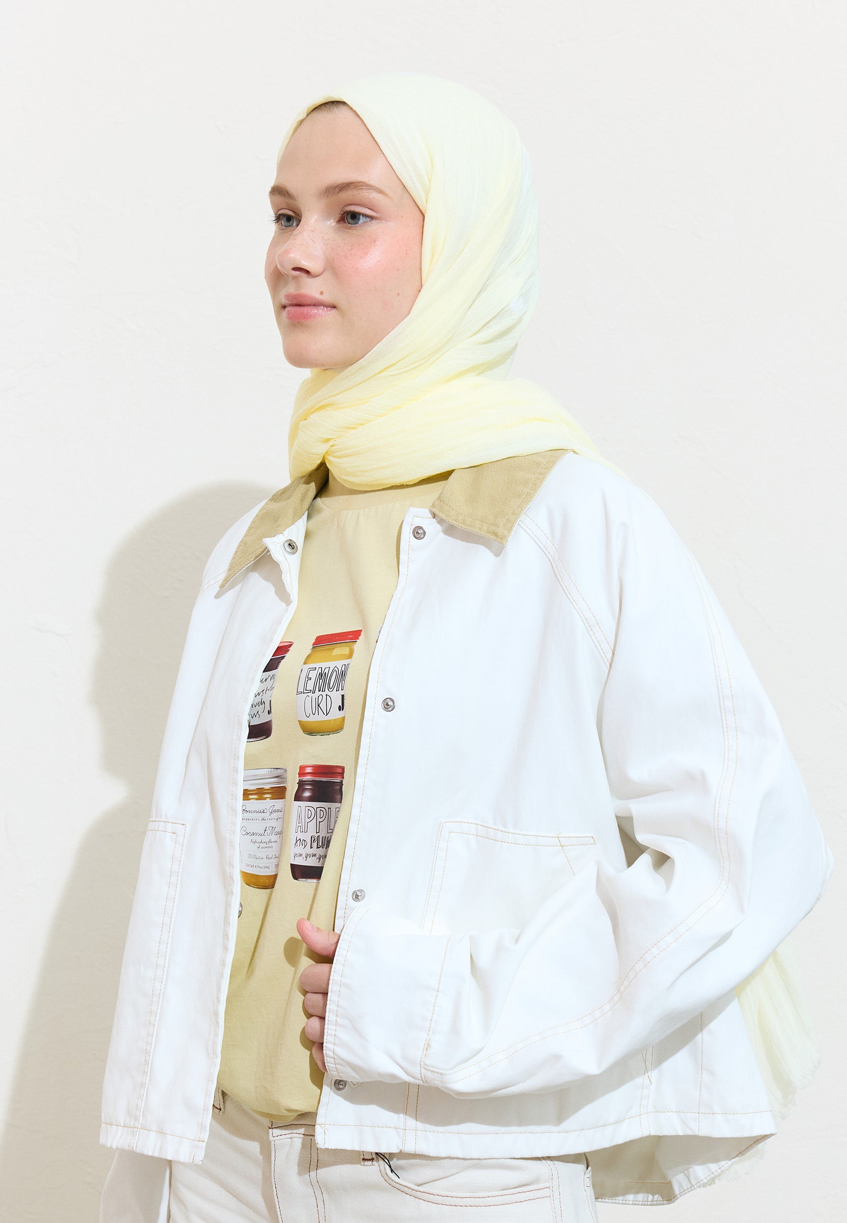 Coconut Mılk Pamuklu Keten Şal
