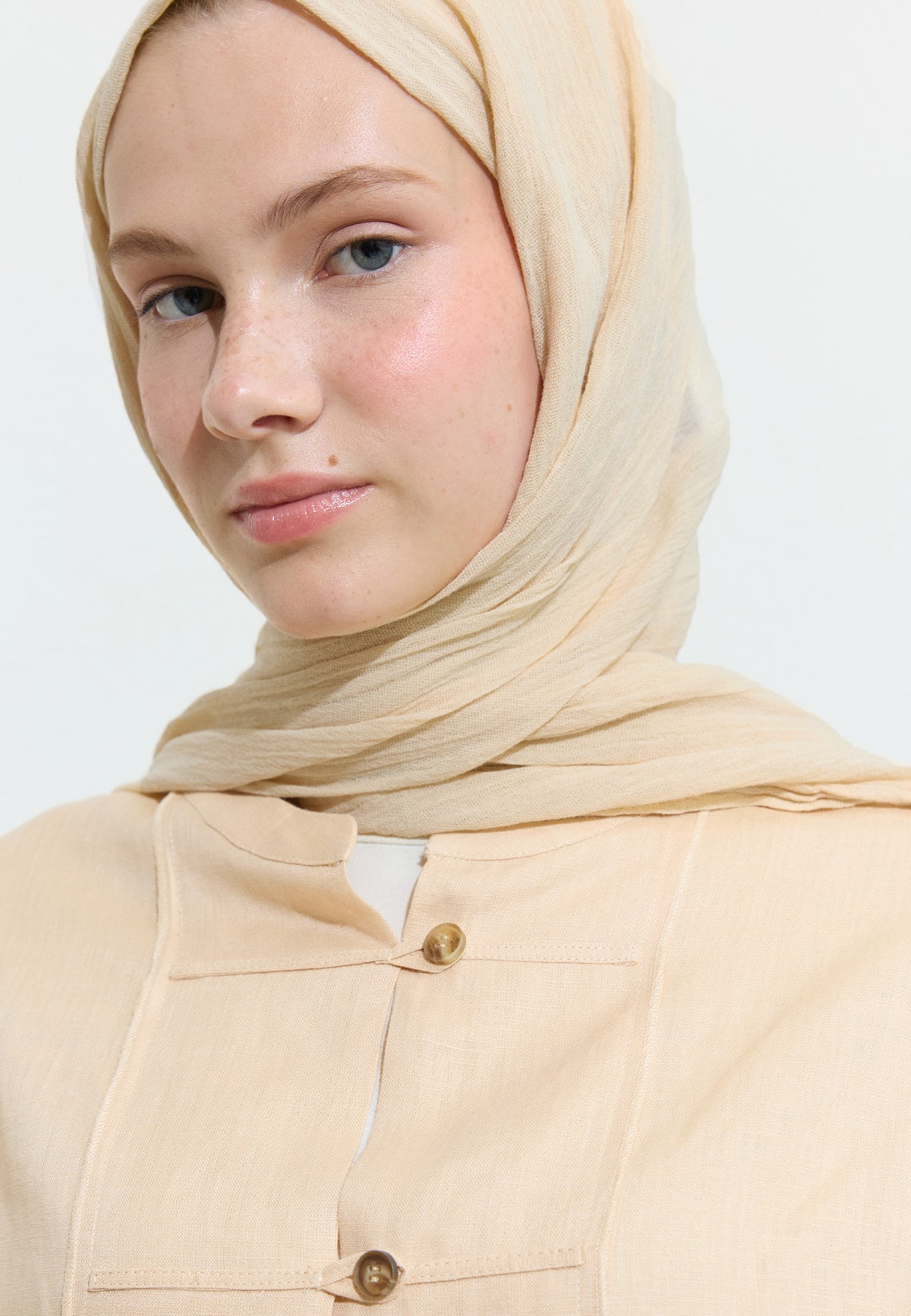 Pamuklu Keten Şal Oat Milk Latte