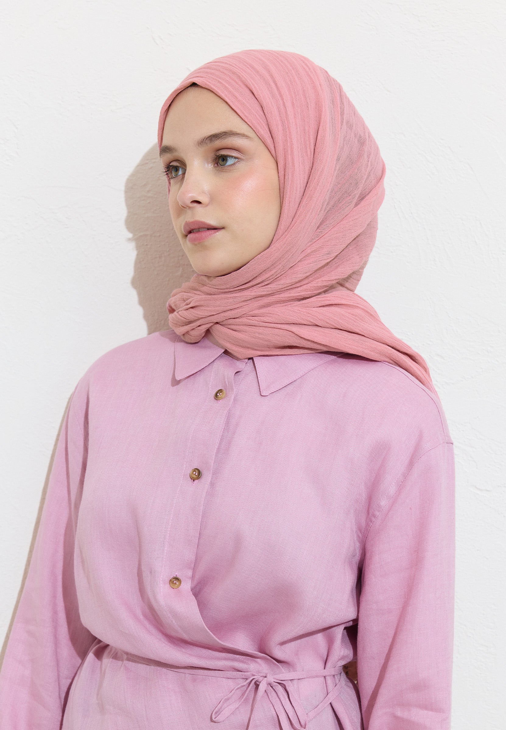 Cotton Candy Pamuklu Keten Şal