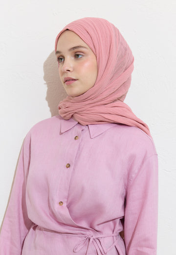 Cotton Candy Pamuklu Keten Şal