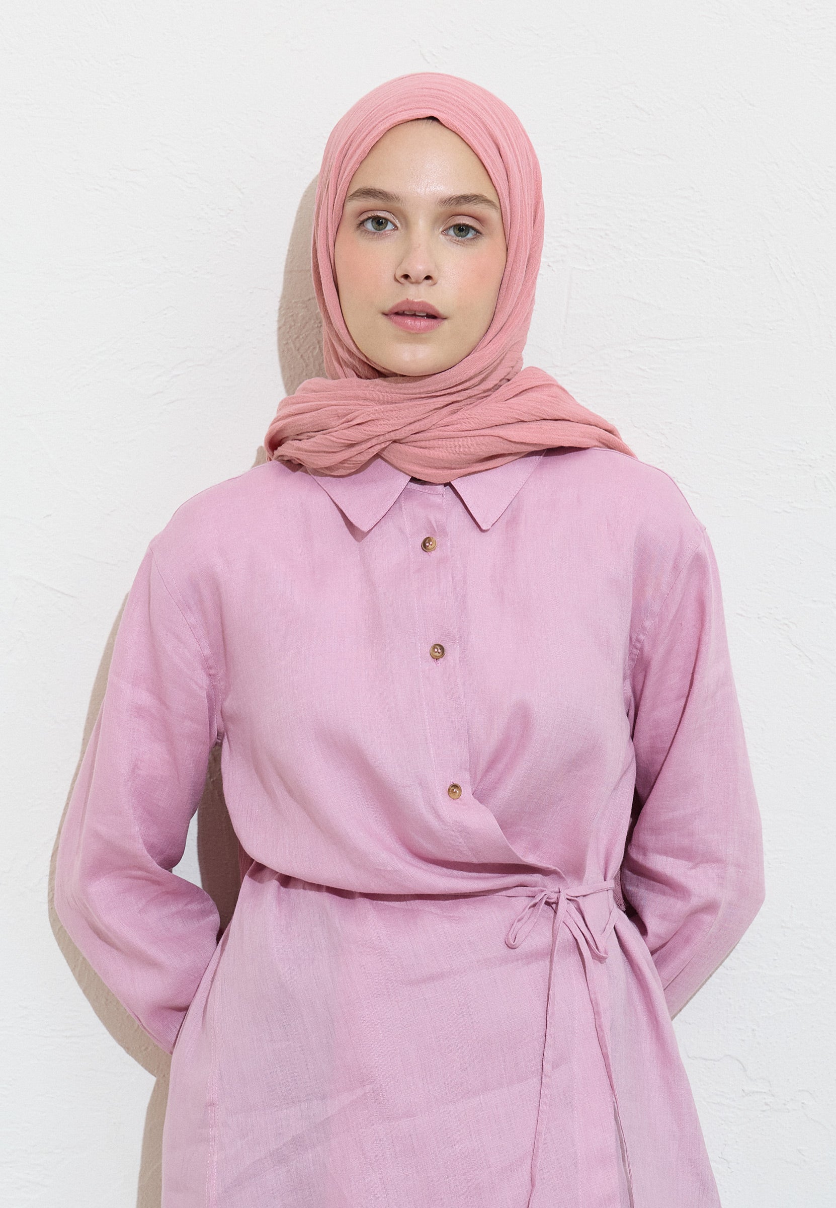 Cotton Candy Pamuklu Keten Şal