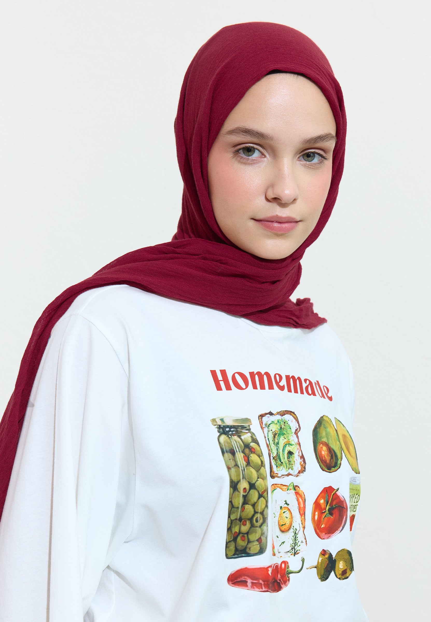 Very Berry Muffın Pamuklu Keten Şal