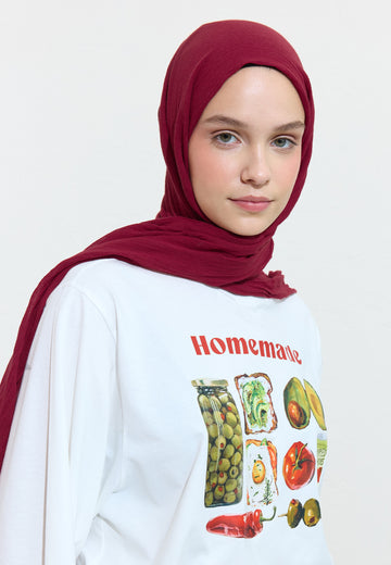 Very Berry Muffın Pamuklu Keten Şal