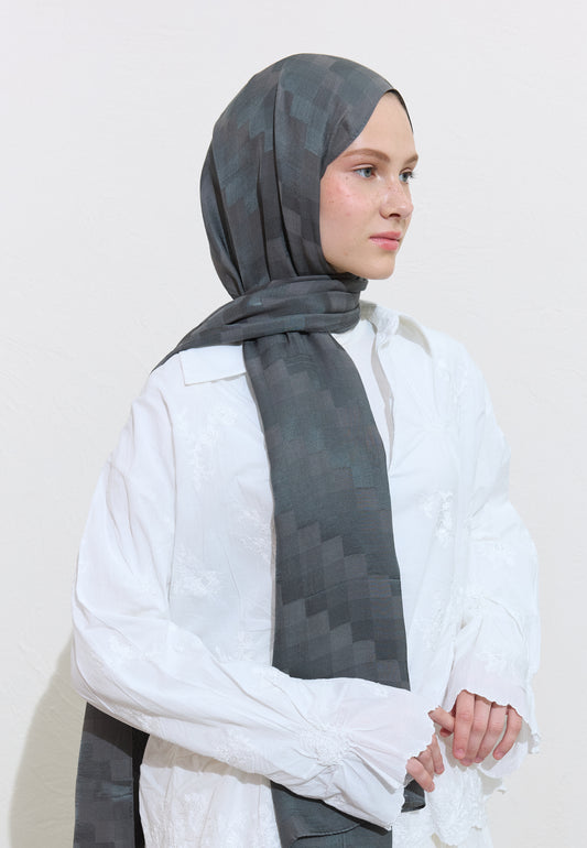 Füme Nori İpeksi Jakar Şal